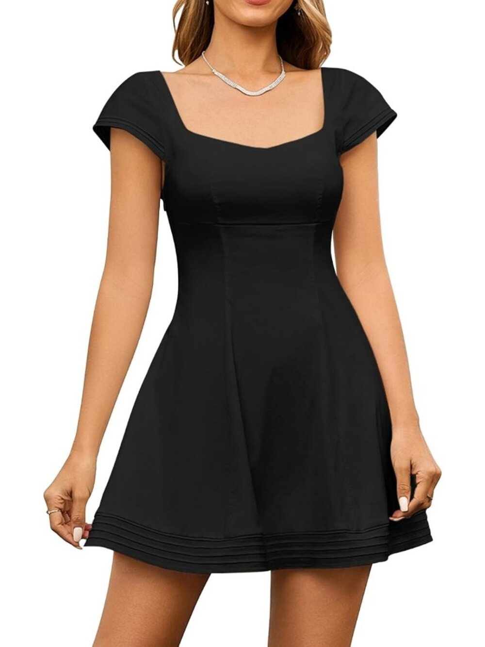 Cap Sleeve Mini Dress for Women | Summer Graduation & Homecoming Short Dress